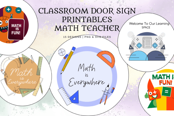 Math Teacher Door Sign Bundle: Transforming Classroom Entrances