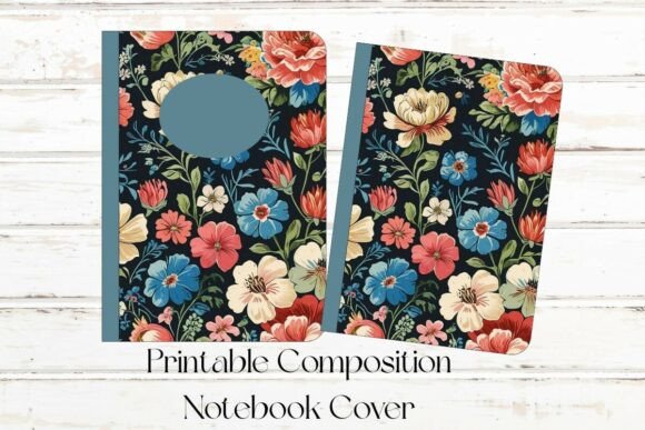 Printable Composition Notebook Cover S2: Instant Style