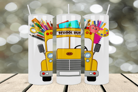 School Bus Driver Tumbler Wrap Png 20oz