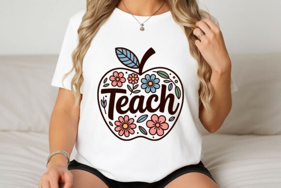 Teach Apple Illustration for Teachers: A Visual Symbol of Modern Education
