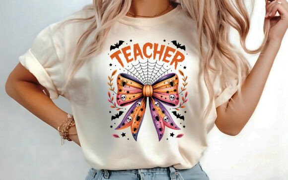 Teacher Spooky Halloween T-shirt Design